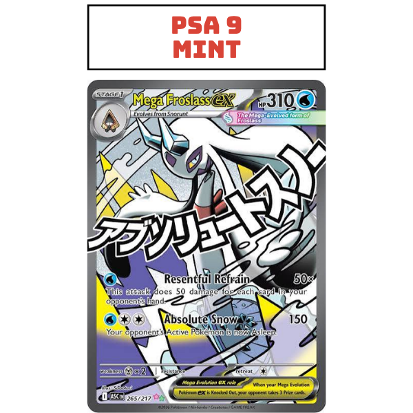 PSA 9 Mega Evolution - Ascended Heroes 265/217 - Mega Froslass Ex [Mega Attack Rare]