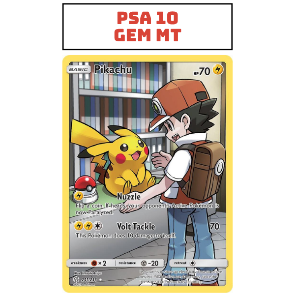 PSA 10 Sun & Moon Cosmic Eclipse 241/236 - Pikachu [Secret Rare]
