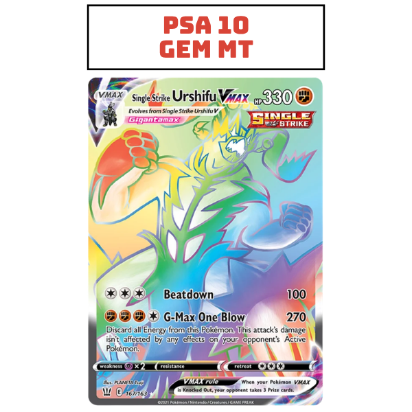 PSA 10 Sword & Shield - Battle Styles 167/163 - Single Strike Urshifu VMax [Secret Rare]