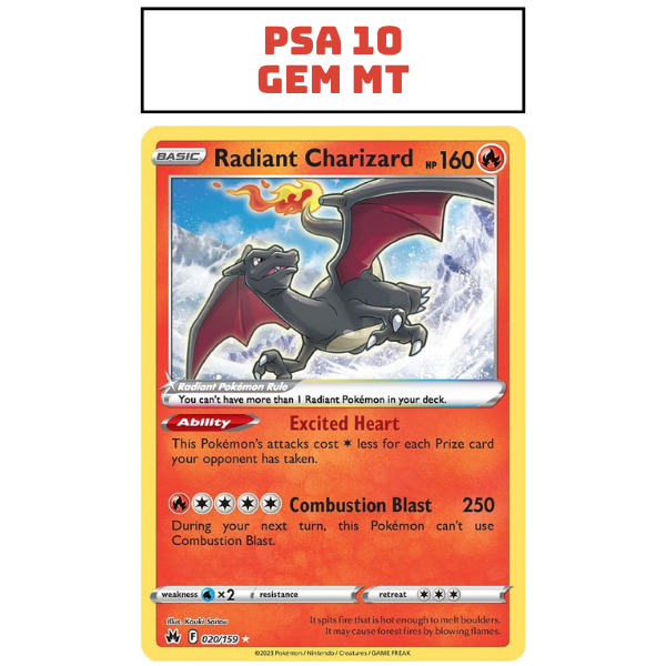 PSA 10 Sword & Shield - Crown Zenith 020/159 - Radiant Charizard [Radiant Rare]