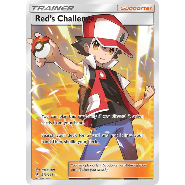 Sun & Moon - Unbroken Bonds 213/214 - Red's Challenge [Full Art]