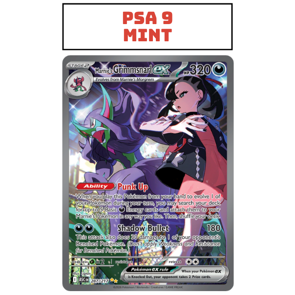 PSA 9 Mega Evolution - Ascended Heroes 287/217 - Marnie's Grimmsnarl Ex [Special Illustration Rare]