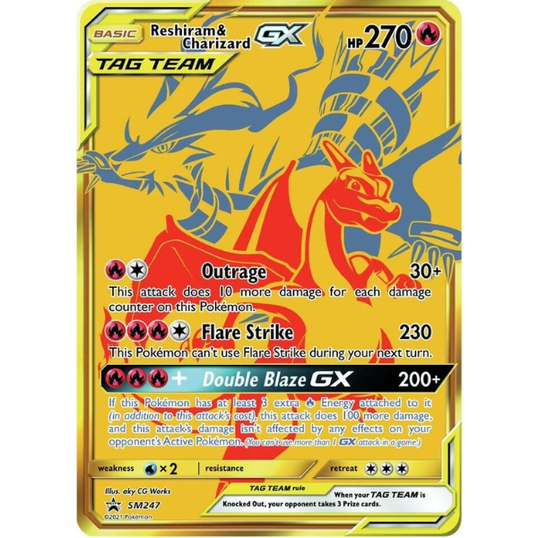 Sun & Moon SM247 - Reshiram & Charizard [Black Star Promo]