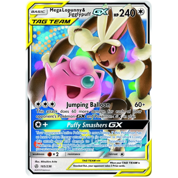 Sun & Moon - Cosmic Eclipse 165/236 - Mega Lopunny & Jigglypuff GX [Ultra Rare]