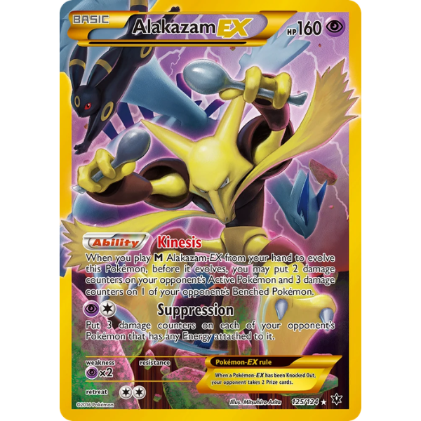 XY - Fates Collide 125/124 - Alakazam Ex [Secret Rare]