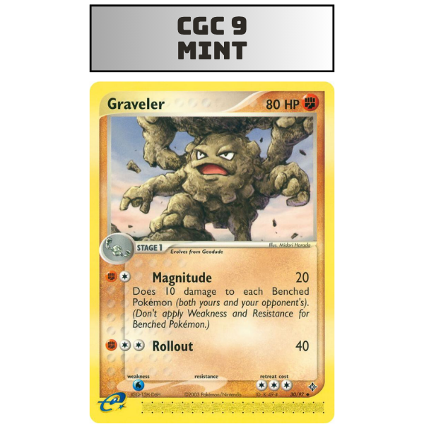 CGC 9 Ex Dragon 30/97 - Graveler [Uncommon]