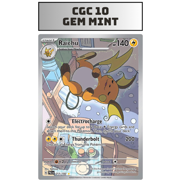 CGC 10 Scarlet & Violet Paldea Evolved 211/193 - Raichu [Illustration Rare]