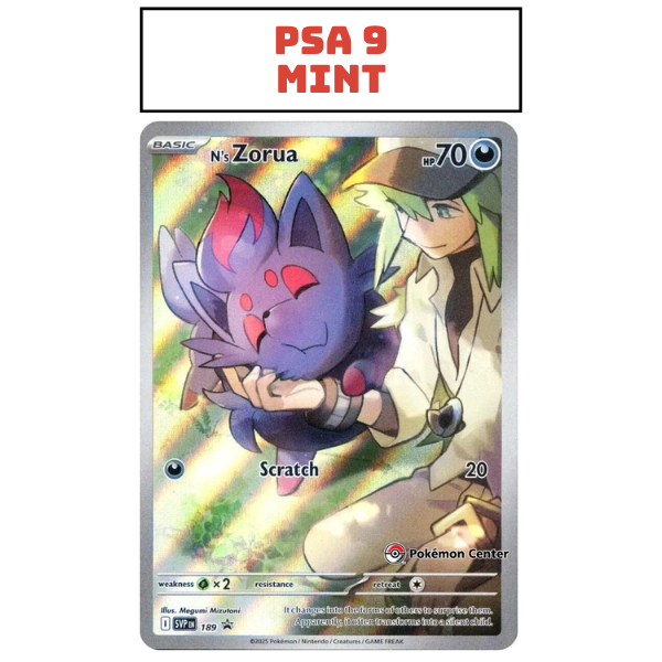PSA 9 Scarlet & Violet SVP189 - N's Zorua Pokemon Center [Black Star Promo]