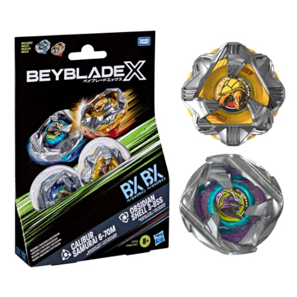 Beyblade X Calibur Samurai 6-70M & Obsidian Shell 3-85S