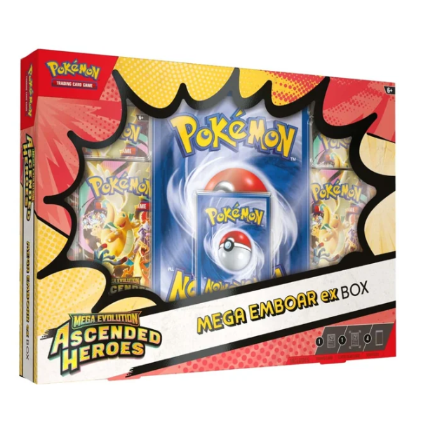 Pokémon TCG - Mega Evolution ME2.5 - Ascended Heroes - Mega Emboar Mega Ex Box [Pre-Order] *Limit 1 for household