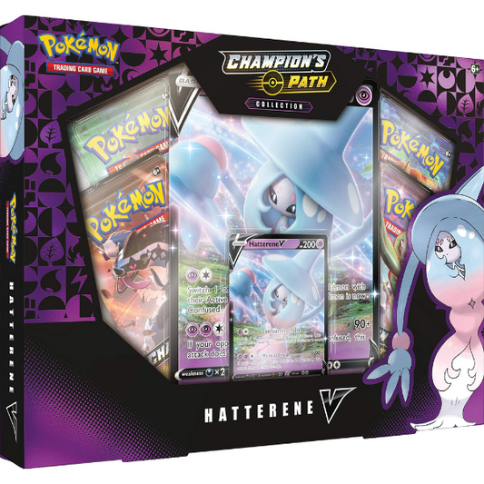 Pokemon TCG Hatterene V Champion's Path Collection Box