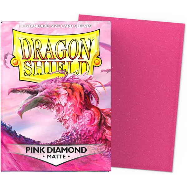 Dragon Shield Matte Sleeves Diamond Pink Flor 100ct