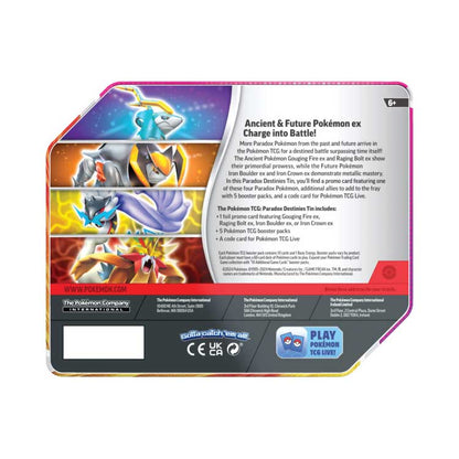 Pokemon Paradox Destinies Tin 2024