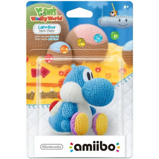 Light Blue Yarn Yoshi Amiibo