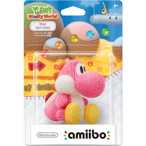 Pink Yarn Yoshi Amiibo