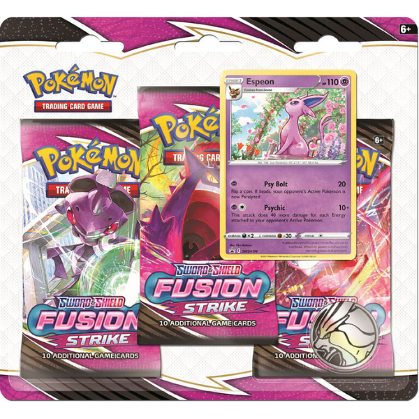 Pokemon Sword & Shield Fusion Strike 3-Pack Blister Espeon