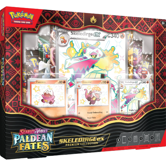 Pokemon TCG Scarlet & Violet Paldean Fates Premium Collection Box Skeledirge Ex