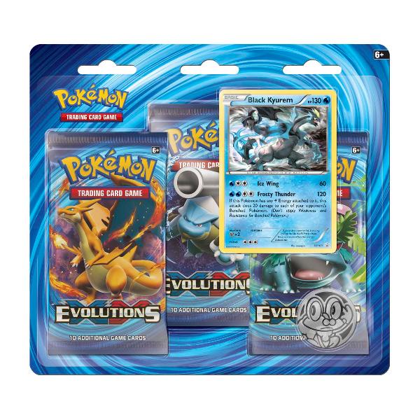 Pokemon XY Evolutions 3 Pack Blister Black Kyurem